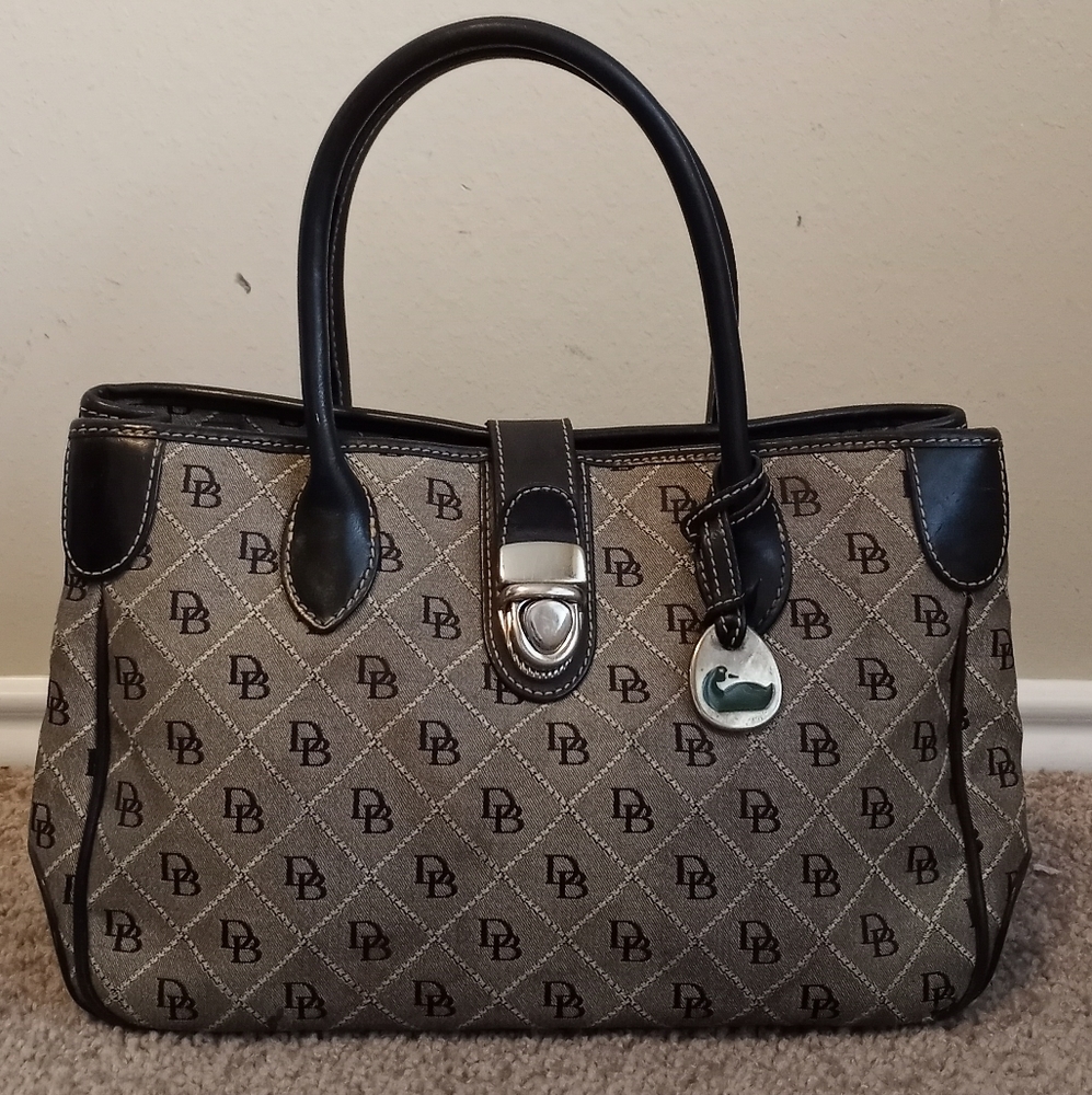 Dooney and Bourke Canvas Leather  Satchel